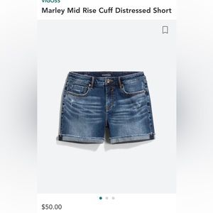 Marley Mid-Rise Stretch Denim Shorts